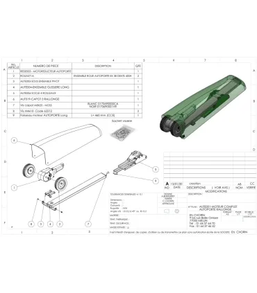 Moteur complet Autoporte 3 Rallongé